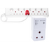 Switched Electrical 12-Way High Surge Multiplug + High Surge Protector