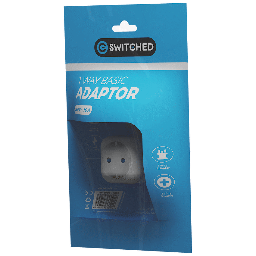 Switched Electrical Switched 1-Way Schuko Adaptor