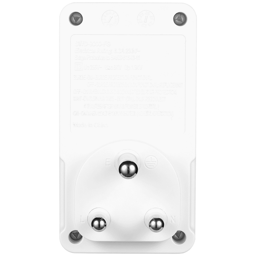 Switched Electrical Switched 1-Way TV Surge Adaptor with SANS 164-2
