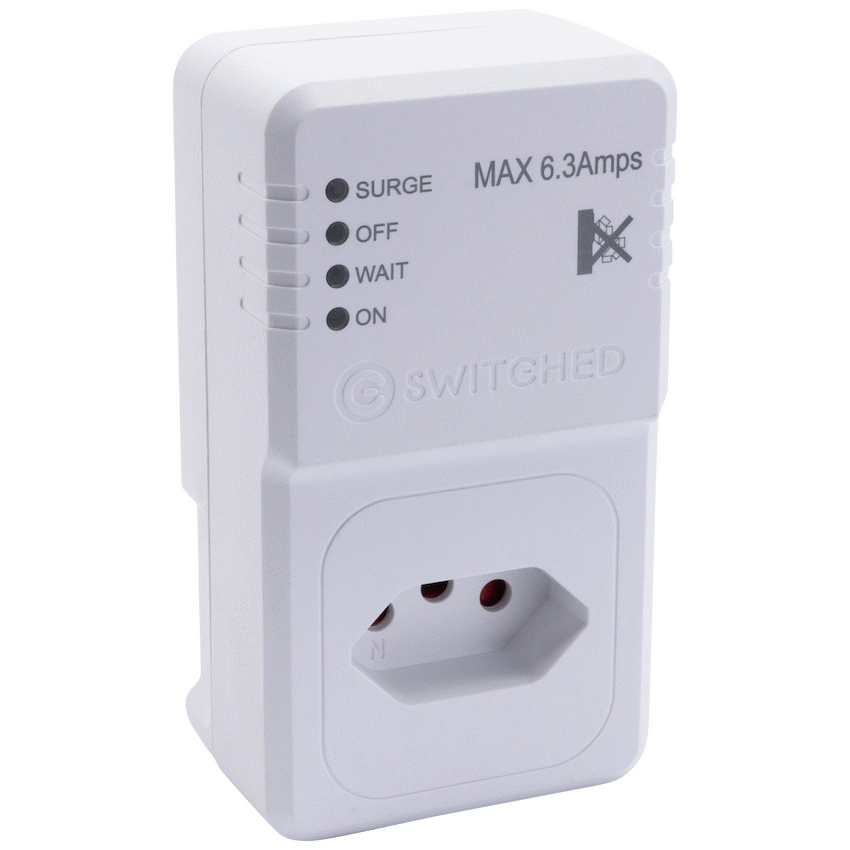 Switched Electrical Switched 1-Way TV Surge Adaptor with SANS 164-2