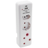 Switched Electrical Switched 3-Way Medium Surge Adaptor - Schuko with Type-C + USB