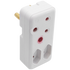 Switched Electrical Switched 3-Way Medium Surge Adaptor - White