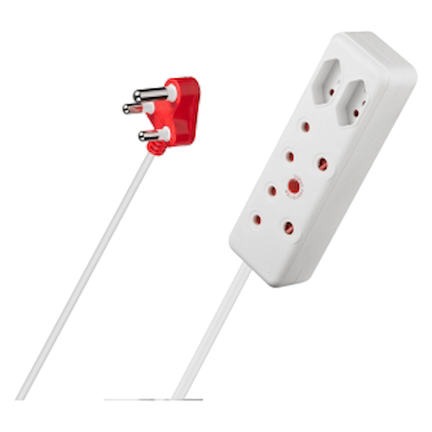 Switched Electrical Switched 4-Way Medium Surge Extension Lead 10m