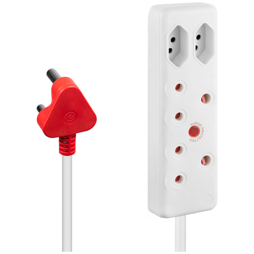 Switched Electrical Switched 4-Way Medium Surge Extension Lead 3m