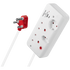 Switched Electrical Switched 4-Way with 1x Type-C + 1x USB 2.4a Socket Medium Surge-Protected 0.5m