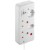 Switched Electrical Switched 4-Way with 1x Type-C + 1x USB 2.4a Socket Medium Surge-Protected 0.5m