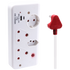 Switched Electrical Switched 4-Way with 1x Type-C + 1x USB 2.4a Socket Medium Surge-Protected 0.5m