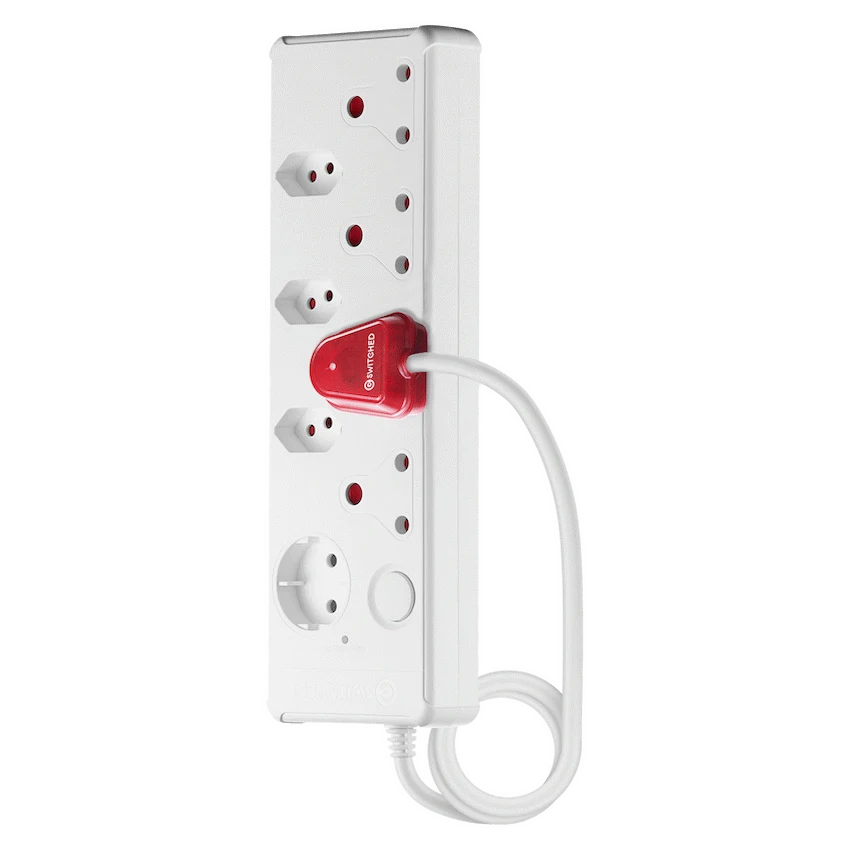 Switched Electrical SWITCHED 8-way High Surge Multiplug 0.5m
