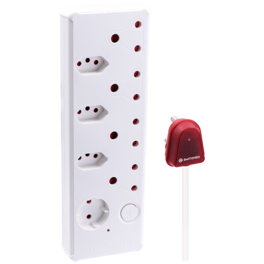 Switched Electrical SWITCHED 8-way High Surge Multiplug 0.5m