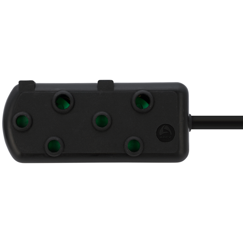 Switched Electrical Switched Heavy Duty Side by Side (SBS) Extension Leads 20m- BK