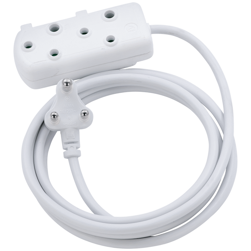 Switched Electrical SWITCHED Light DUTY Side By Side(SBS) EXTENSION LEADS 20M - WT