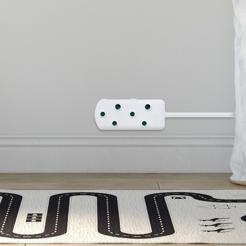 Switched Electrical Switched Light-Duty Side-by-Side (SBS) Extension Leads 3m - WT