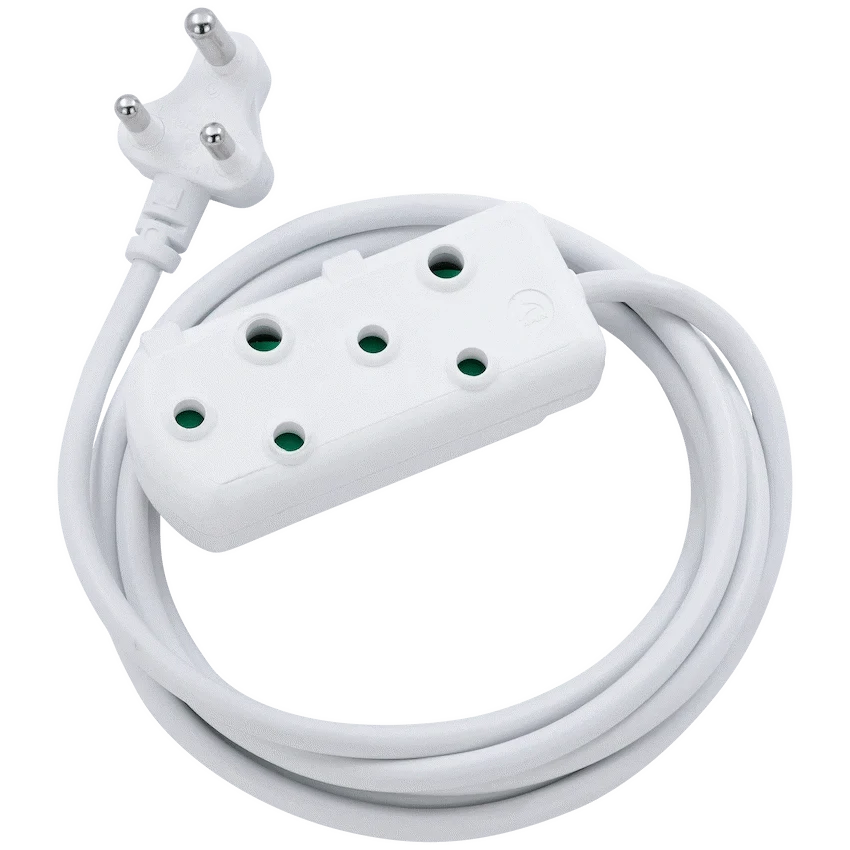 Switched Electrical Switched Light-Duty Side-by-Side (SBS) Extension Leads 3m - WT