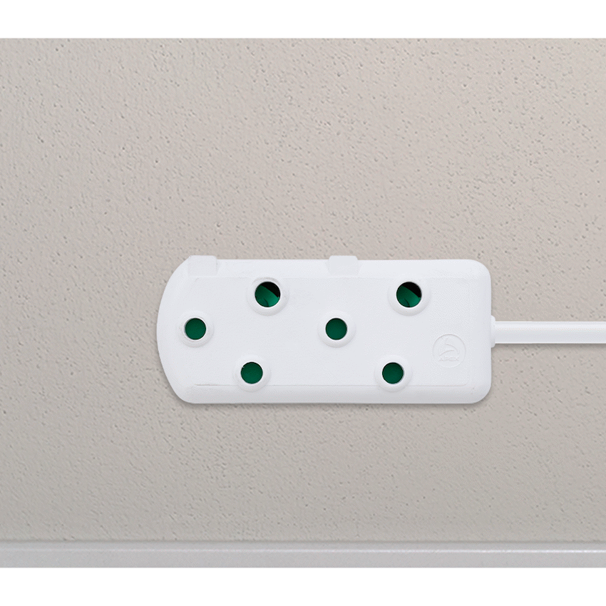 Switched Electrical Switched Light Duty Side by Side (SBS) Extension Leads 5m - WT