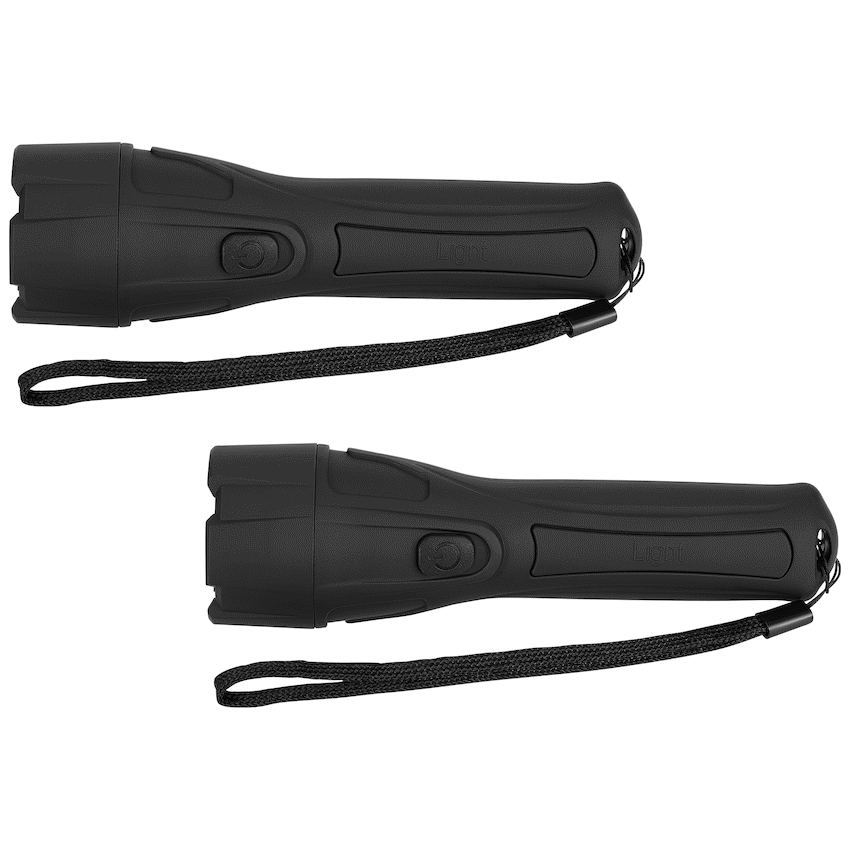 Switched Lighting 2x Switched 65 Lumen Flashlight - Black