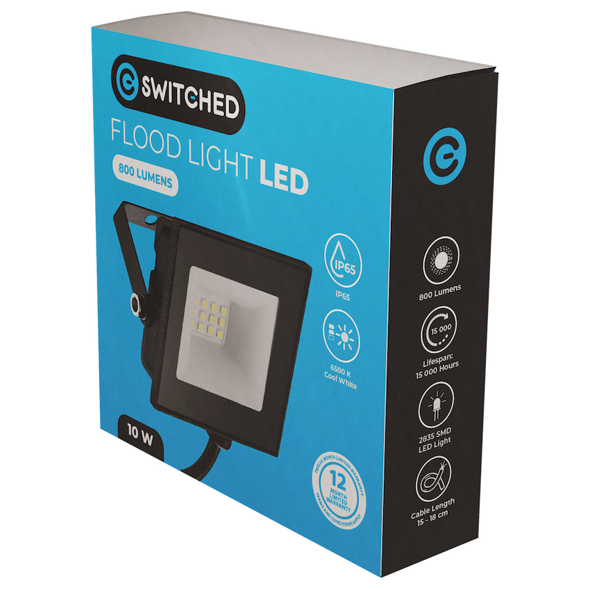 Switched Lighting Switched 10w LED Flood Light