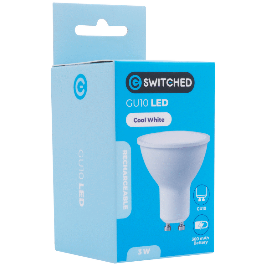 Switched Lighting SWITCHED 3W GU10 Rechargeable LED Light Bulb - CW
