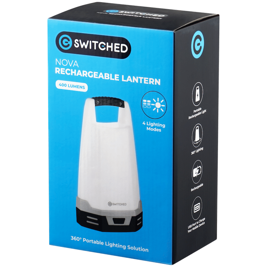 Switched Lighting Switched Nova Rechargeable Lantern - Grey