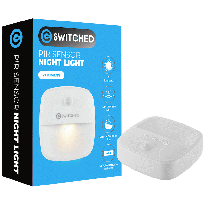 Switched Lighting SWITCHED PIR Sensor Night Light - White