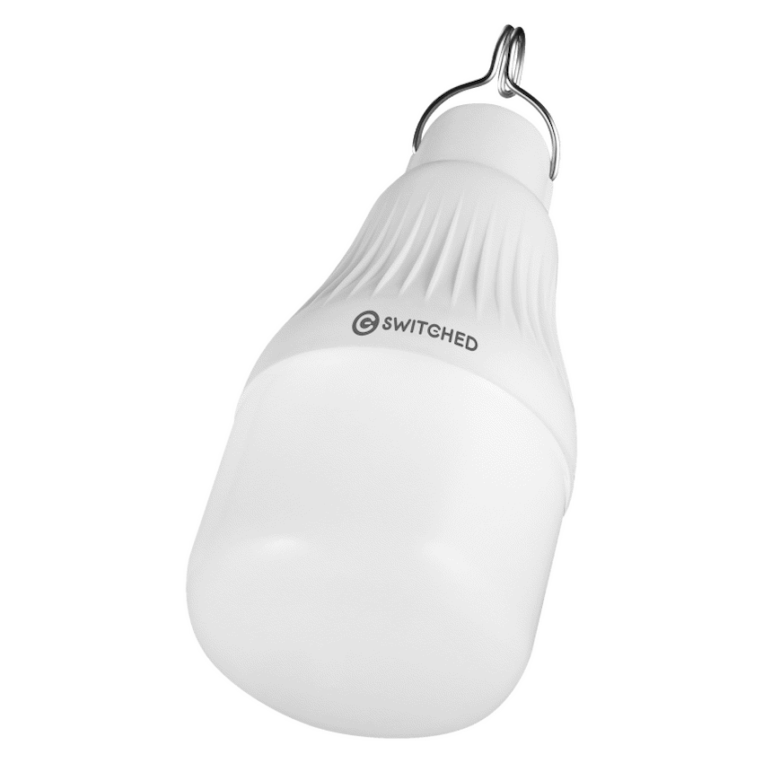Switched Lighting Switched Solar-Powered LED Light Bulb, Solar Panel Included