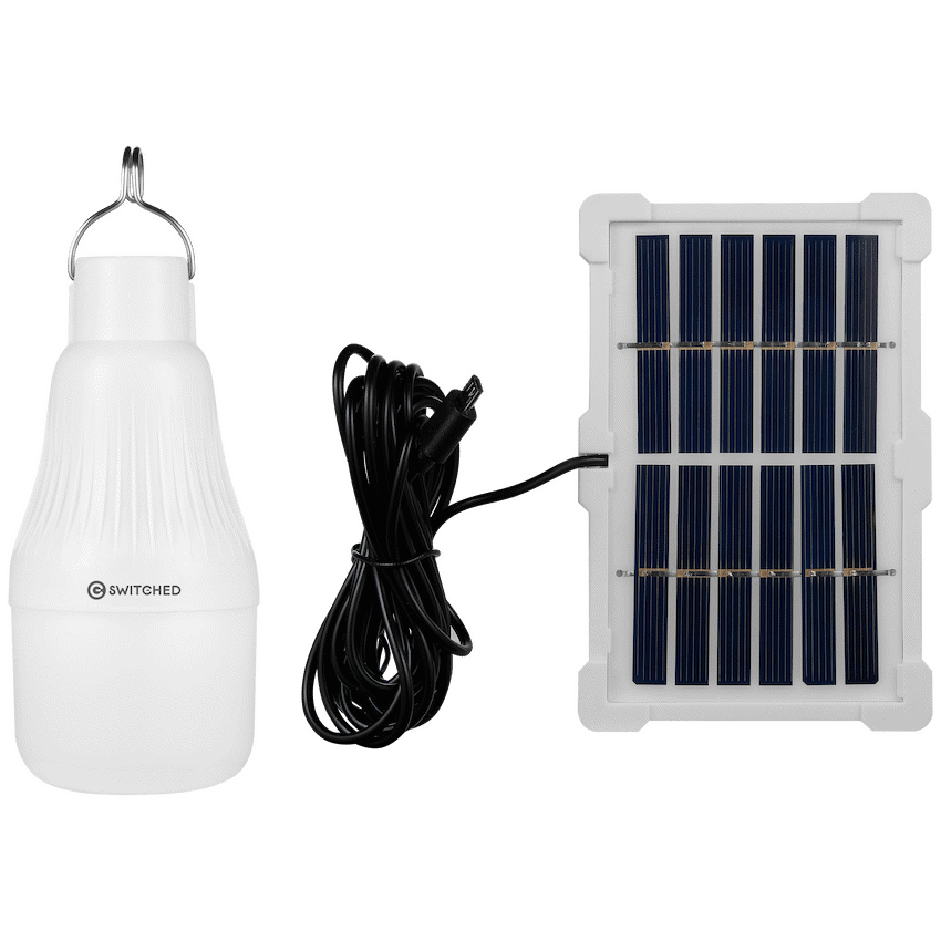 Switched Lighting Switched Solar-Powered LED Light Bulb, Solar Panel Included