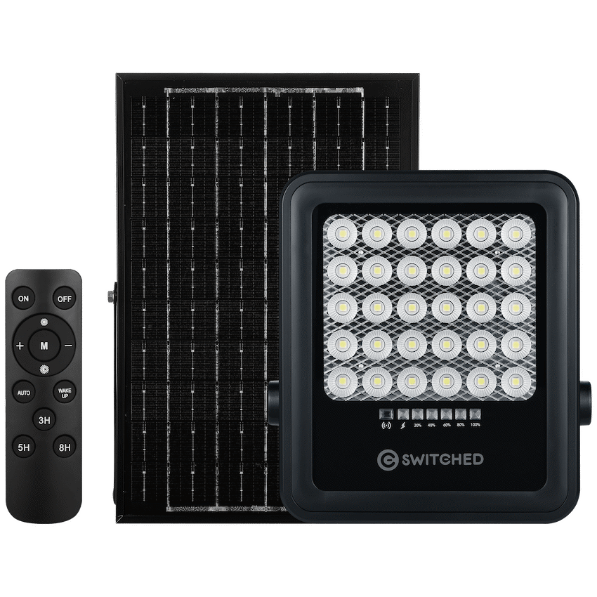 Switched Lighting Switched Urban PRO Series - 100w Solar Floodlight with Remote