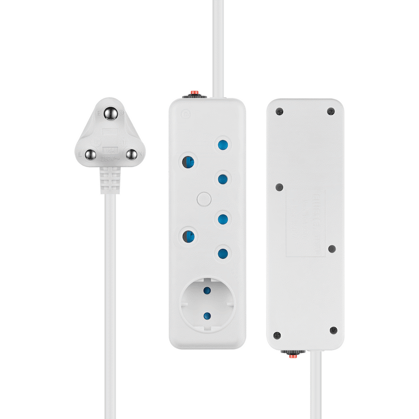 Switched SWITCHED 3 Way Multiplug - White