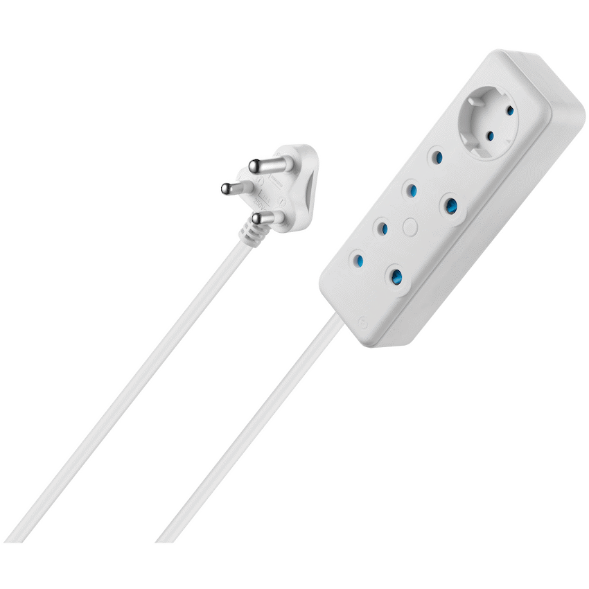 Switched SWITCHED 3 Way Multiplug - White