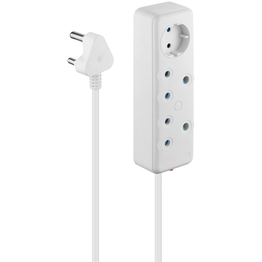 Switched SWITCHED 3 Way Multiplug - White