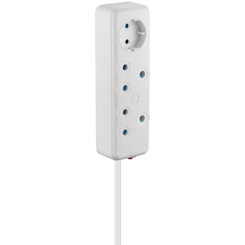 Switched SWITCHED 3 Way Multiplug - White