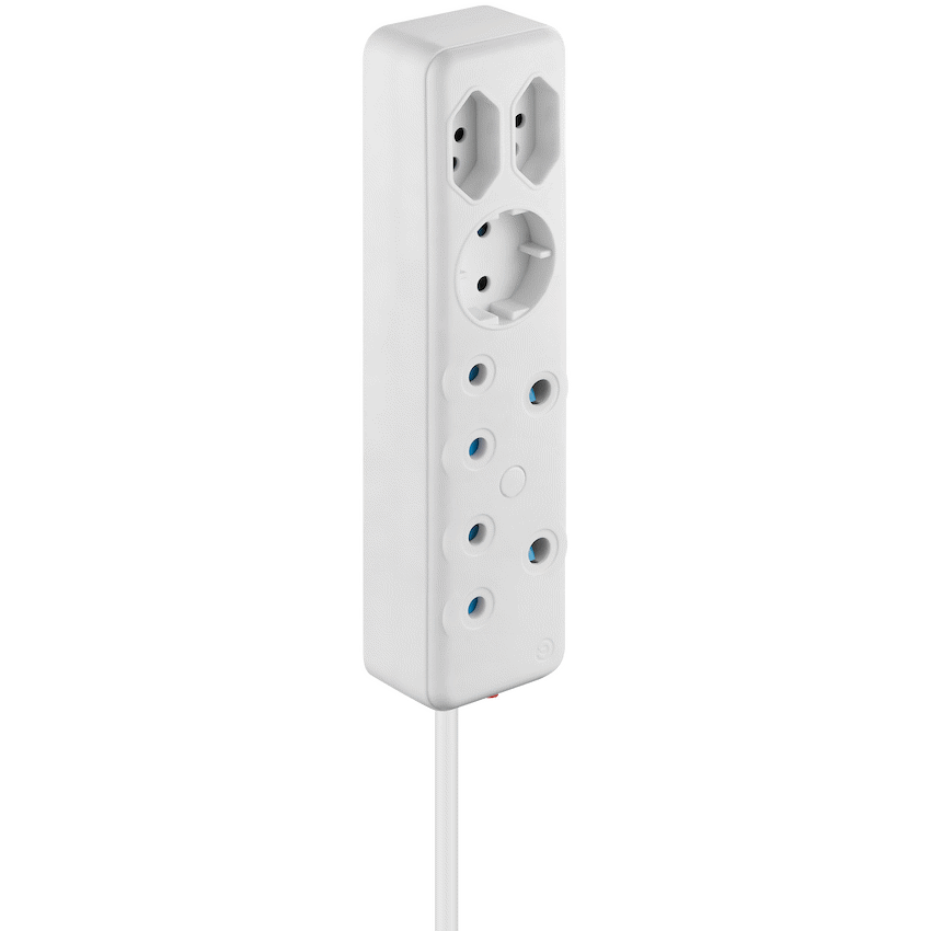Switched SWITCHED 5 Way Multiplug - White