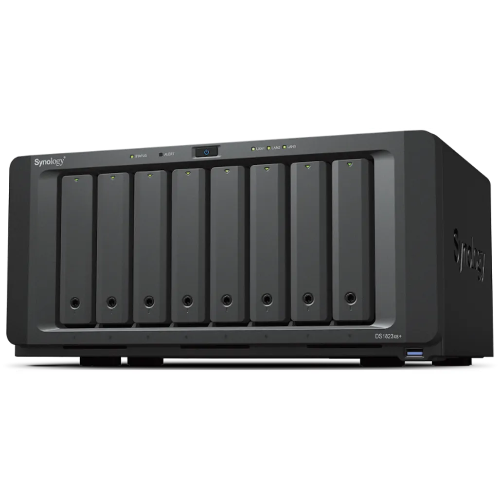DiskStation 8 Bay NAS (Up to 18 Bay) AMD Ryzen V1780B; 4-core 3.35 (base) / 3.6 (turbo) GHz; 8 GB (8 GB x 1)