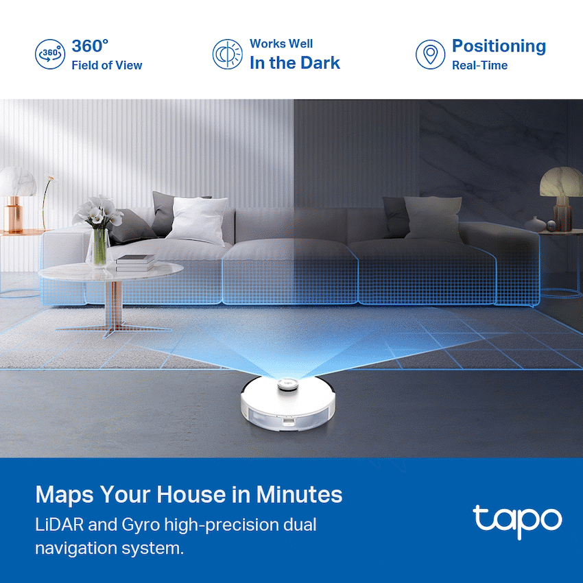 Tapo Smart Home LiDAR Navigation Robot Vacuum