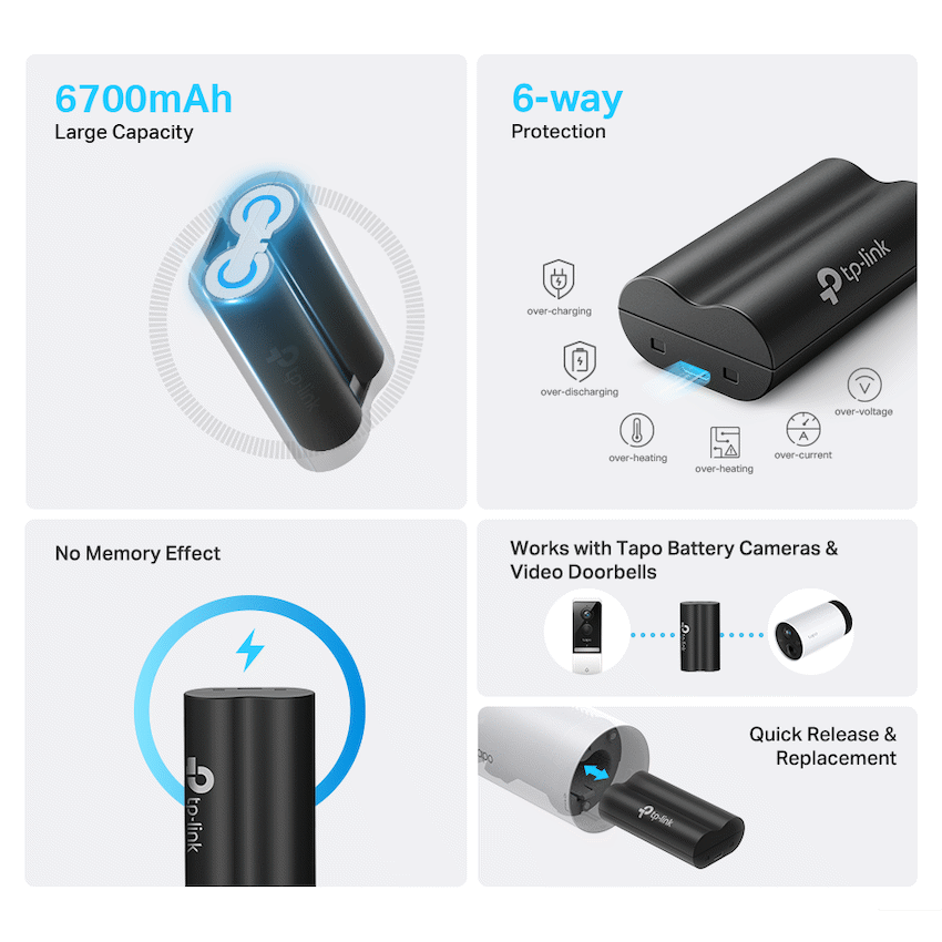 Tapo Smart Home TP-Link Tapo A100 6700mah Battery Pack