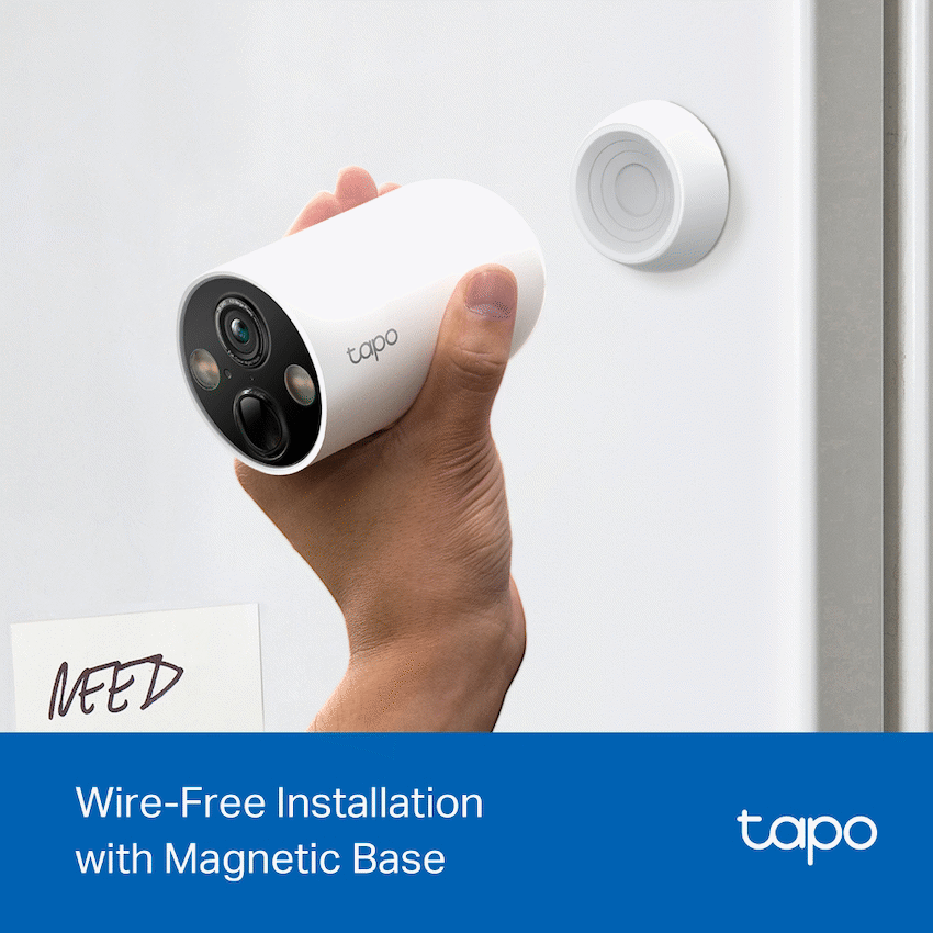 Tapo Smart Home TP-Link Tapo C425 (2-Pack) 4MP 2K QHD Battery Wire-Free Outdoor Security Camera