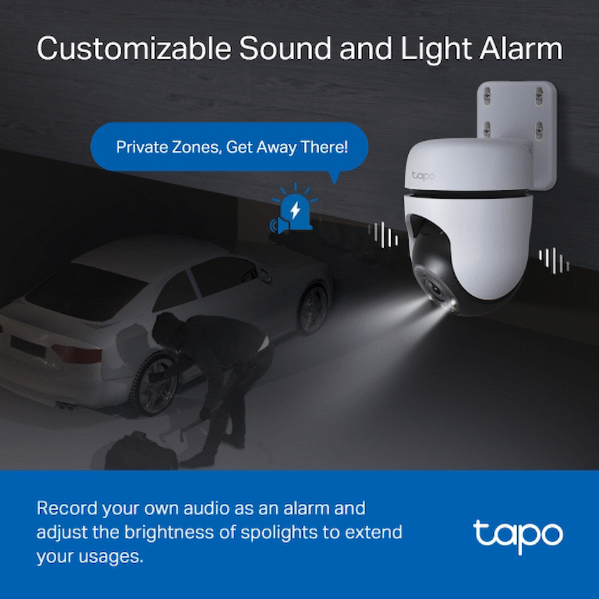 Tapo Smart Home TP-Link Tapo C510W 2K Outdoor Pan/Tilt Security WiFi Camera