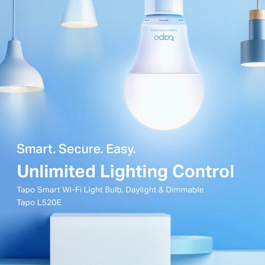 Tapo Smart Home TP-Link Tapo L520E Smart Wi-Fi Light Bulb, Daylight & Dimmable