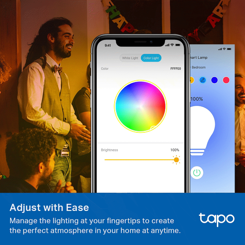Tapo Smart Home TP-Link Tapo L530E (4-Pack) Smart Wi-Fi Light Bulb - Multicolor