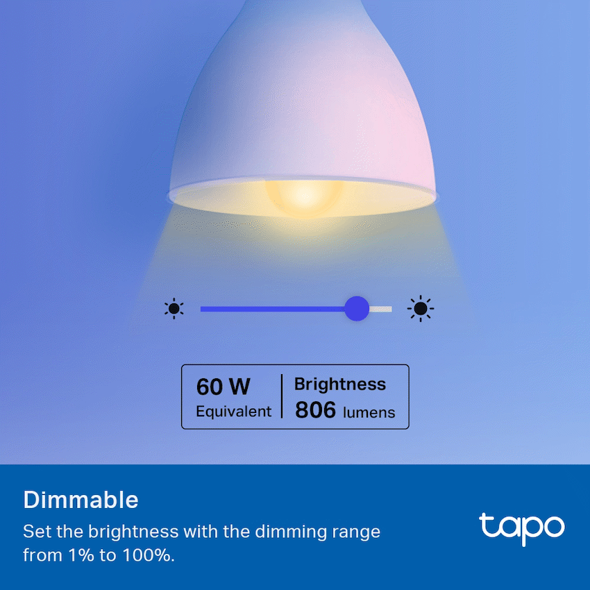 Tapo Smart Home TP-Link Tapo L530E (4-Pack) Smart Wi-Fi Light Bulb - Multicolor