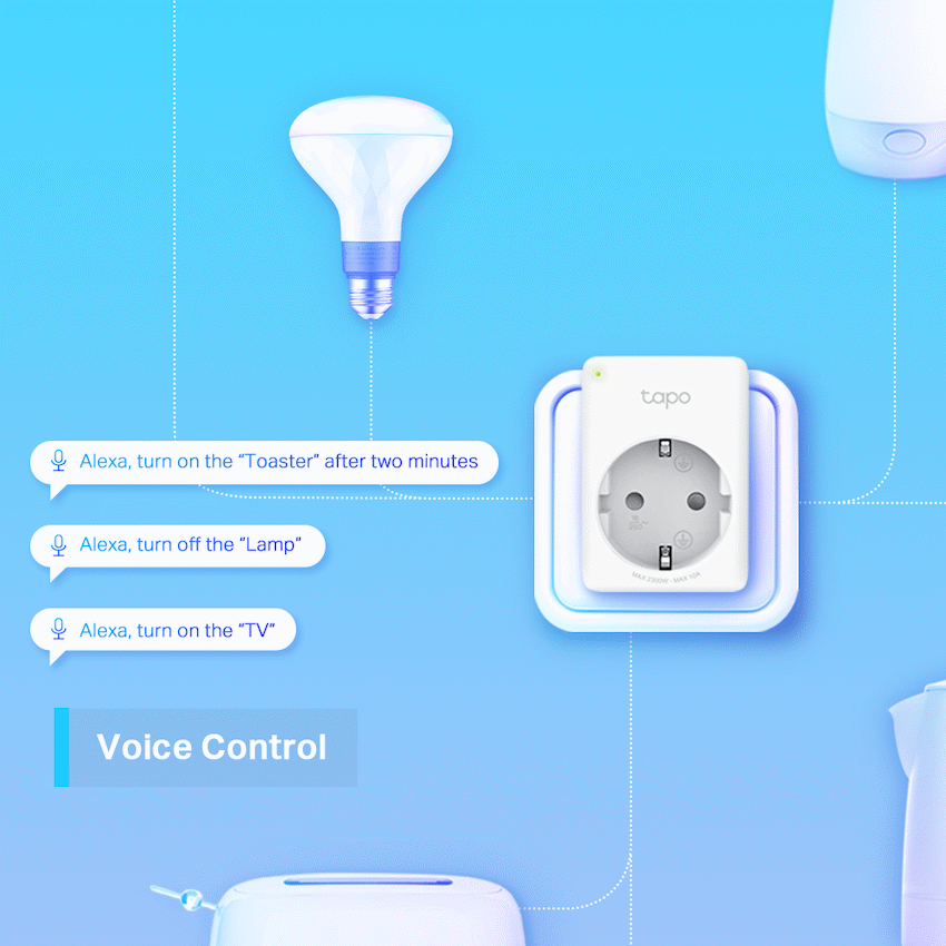 Tapo Smart Home TP-Link Tapo P100 (1-Pack) Wi-Fi 2.4G (1T1R), BT Onboarding