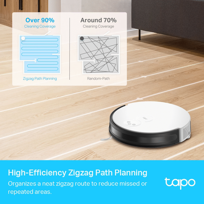 Tapo Smart Home TP-Link Tapo RV10 Robot Vacuum and Mop, Gyroscope, 2600 mAh, 300 ml
