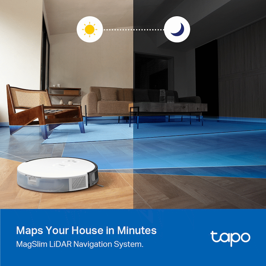 Tapo Smart Home TP-Link Tapo RV20 Robot LIDAR Vacuum, 2600 mAh