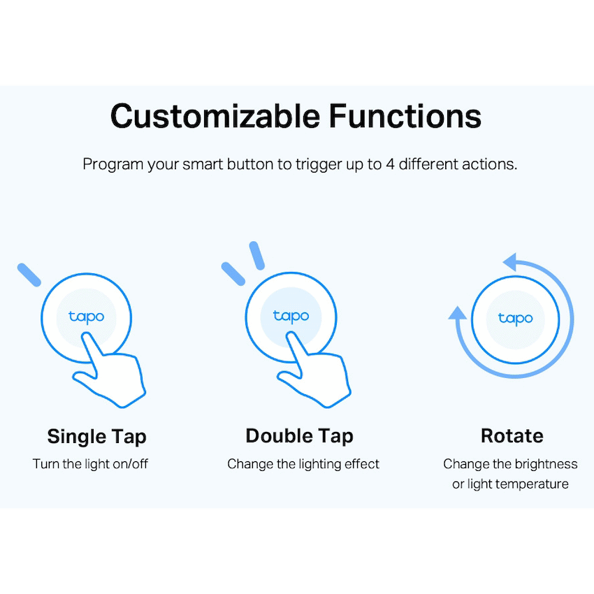 Tapo Smart Home TP-Link Tapo S200B Smart 868mhz Button (CR2032 Battery)