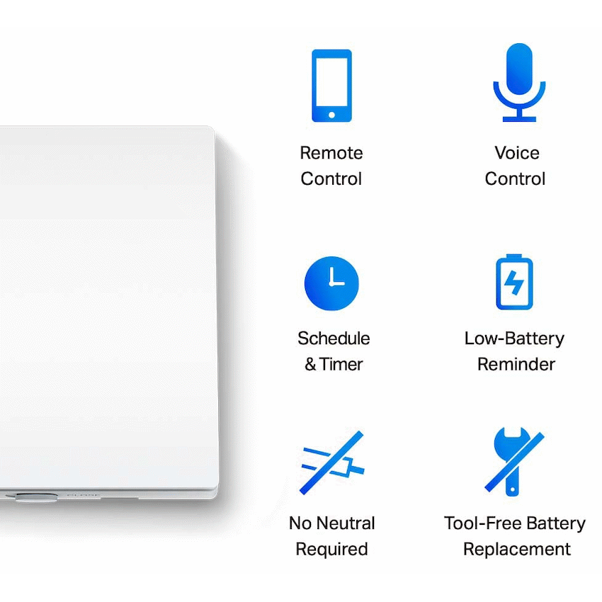 Tapo Smart Home TP-Link Tapo S210 Smart Light Switch 1 Gang 1 Way