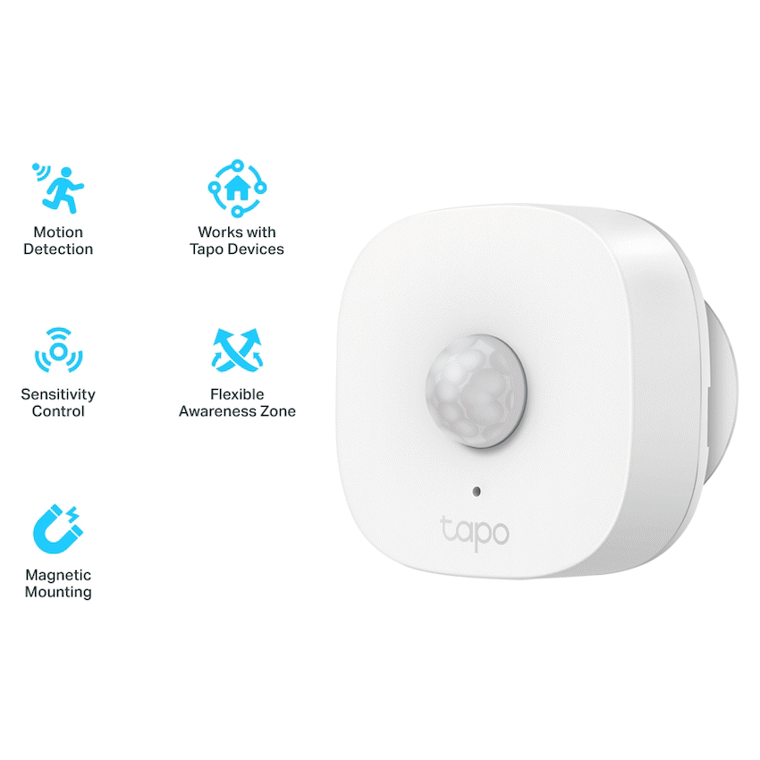 Tapo Smart Home TP-Link Tapo T100 Smart 868mhz Motion Sensor - CR2032 Battery