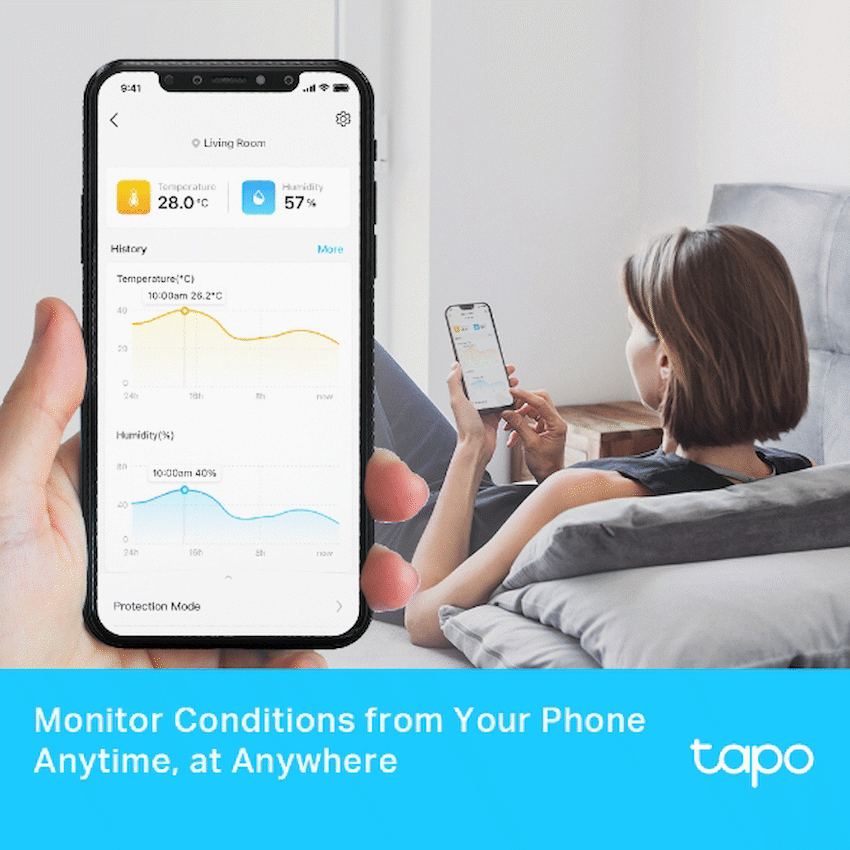 Tapo Smart Home TP-Link Tapo T315 Smart 868mhz Temperature & Humidity Monitor