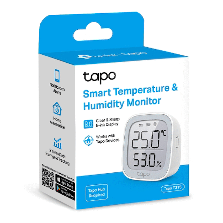 Tapo Smart Home TP-Link Tapo T315 Smart 868mhz Temperature & Humidity Monitor
