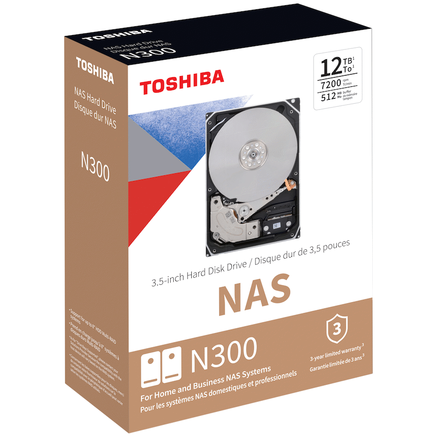 Toshiba Devices Toshiba N300 NAS Hard Drive 12tb SATA III (512mb/7200rpm)