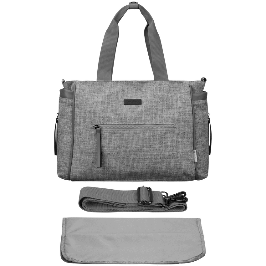 Totes Babe Bags Totes Babe Luna Diaper Shoulder Bag Light Grey