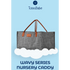 Totes Babe Bags Totes Babe Wavy Series Nursery Caddy Grey